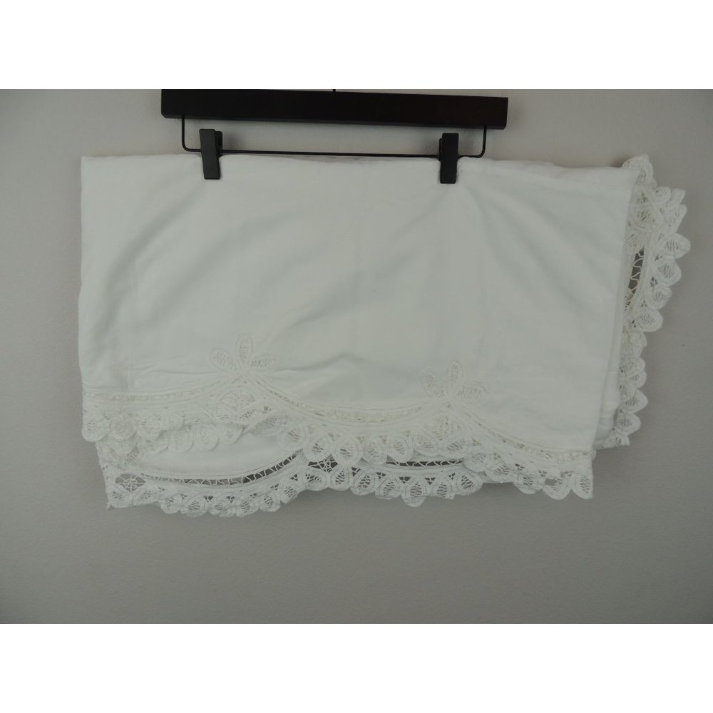 Battenberg Lace Dust ruffle white 78 x 80 x 14